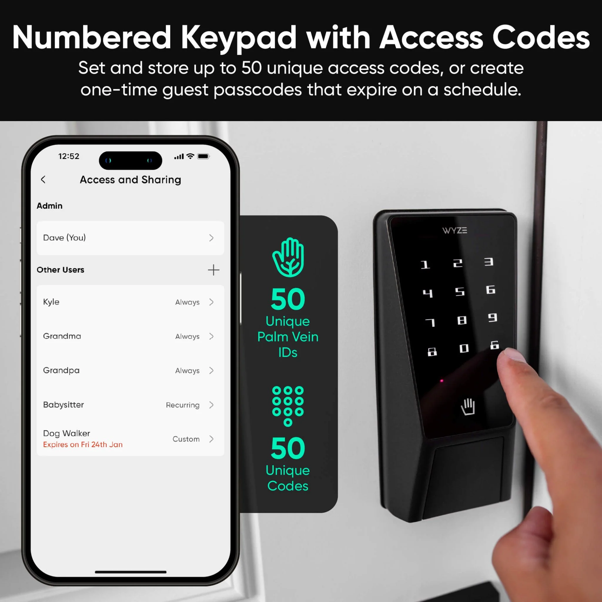 Battery Video Doorbell + Palm Lock - Image 11