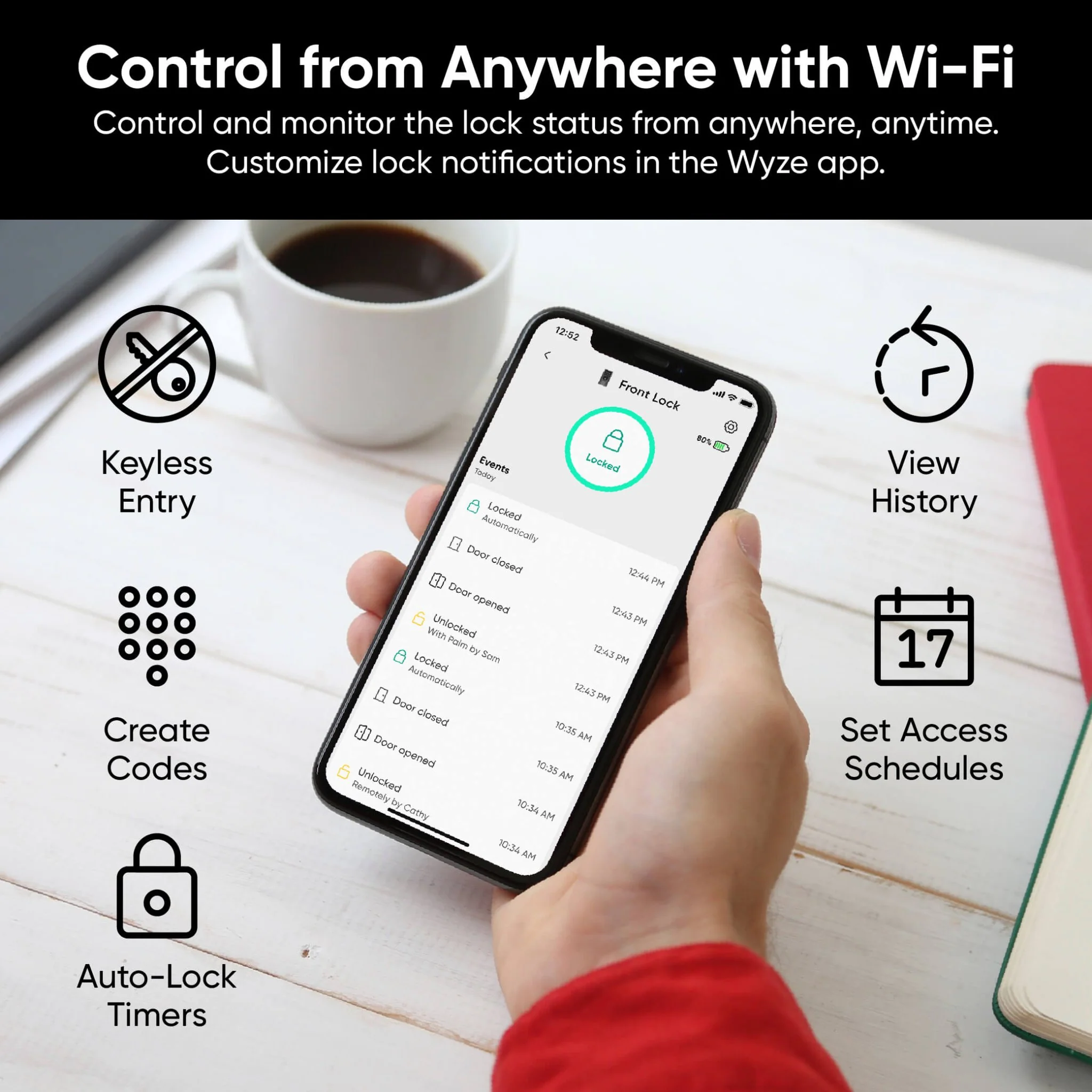 Battery Video Doorbell + Palm Lock - Image 8